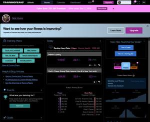 Screenshot of trainingpeaks.com - Dark Mode