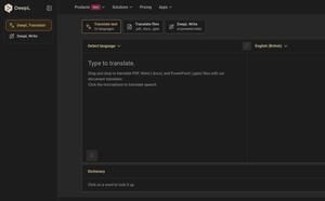 Screenshot of deepl dark