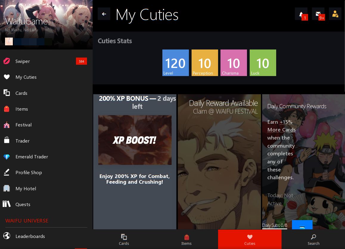 Screenshot of Windows 8 Metro UI Style [WaifuGame]