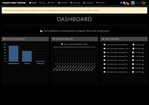 Screenshot of steamtradematcher.com - Dark Mode