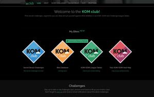 Screenshot of kom.club - Dark Mode