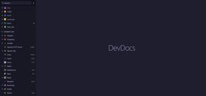 Screenshot of DevDocs Catppuccin