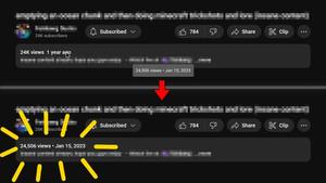 Screenshot of YouTube Full Upload Date and View Counter