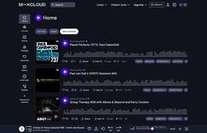 Screenshot of Mixcloud Midnight Theme