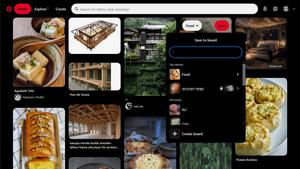 Screenshot of Pinterest Dark Mode