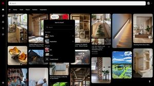 Screenshot of Pinterest Dark Mode
