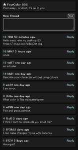 Screenshot of FourColor BBS Dark Theme