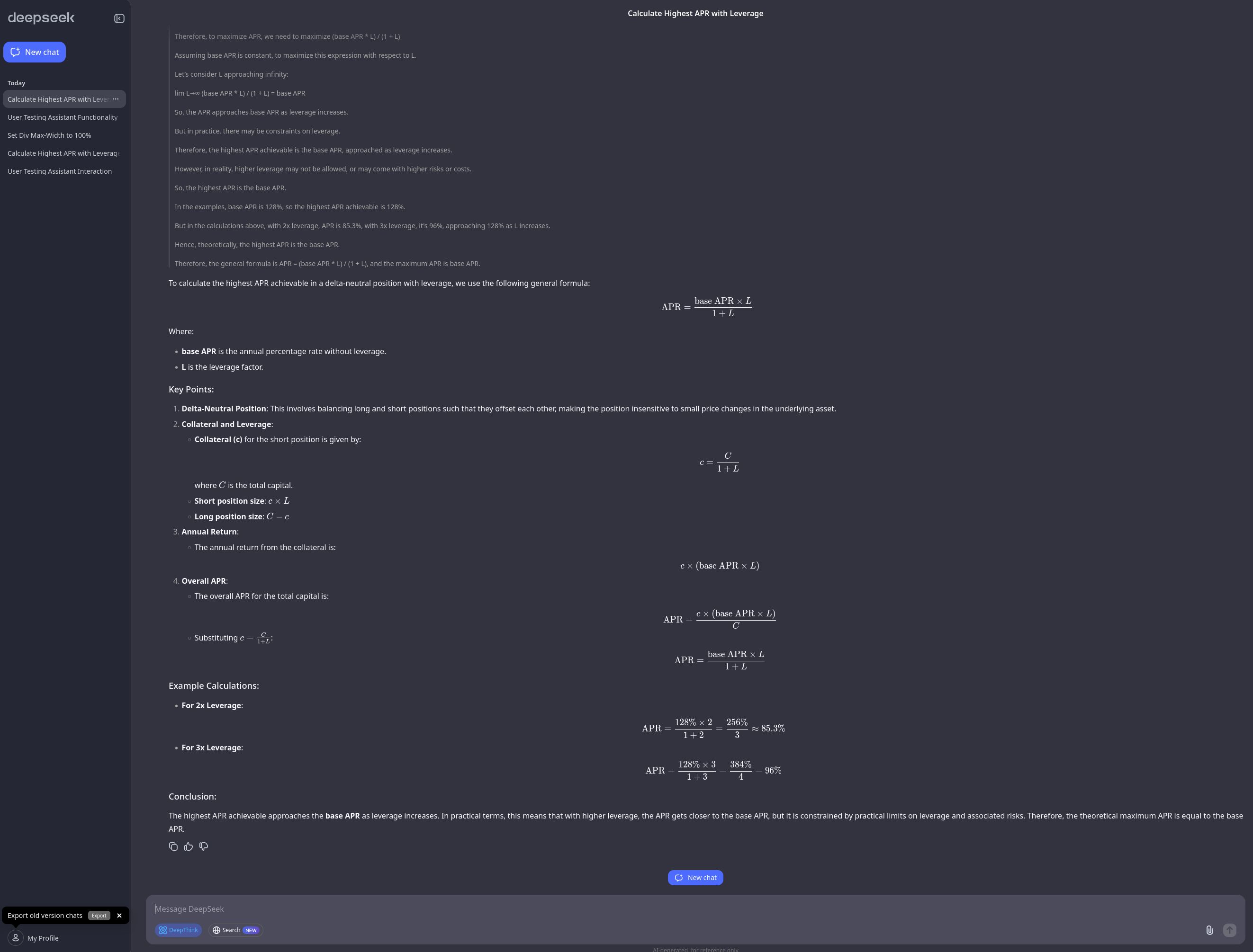 Screenshot of deepseek wide chat max-width 100%