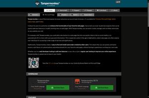 Screenshot of tampermonkey.net - Dark Mode