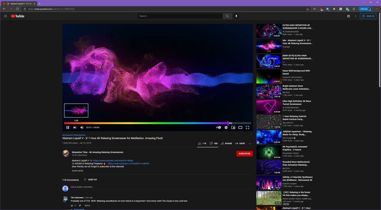 Screenshot of YouTube Rainbow Progress Bar [Updated]