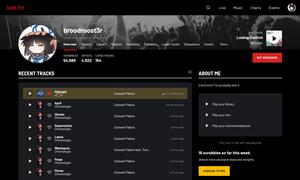 Screenshot of black last.fm