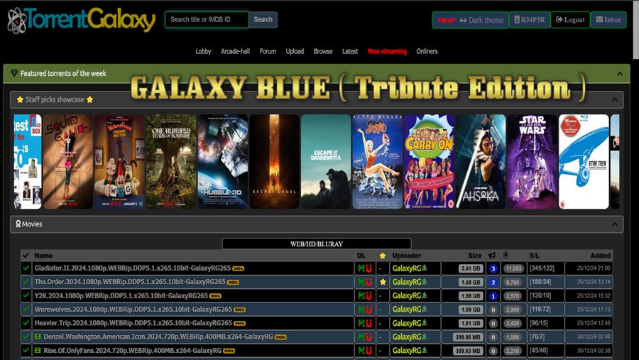 Screenshot of GALAXY BLUE ( Tribute Edition )