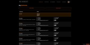 Screenshot of myworkoutcompanion.net - Dark Mode