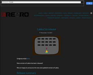 Screenshot of libretro.com - Dark Style