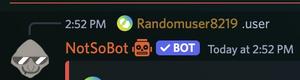 Screenshot of Discord - Revert App Tag to Bot