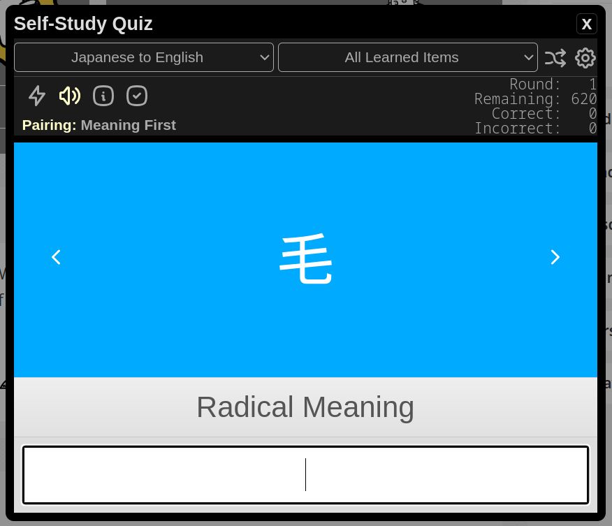 Screenshot of WaniKani Self-Study Fix