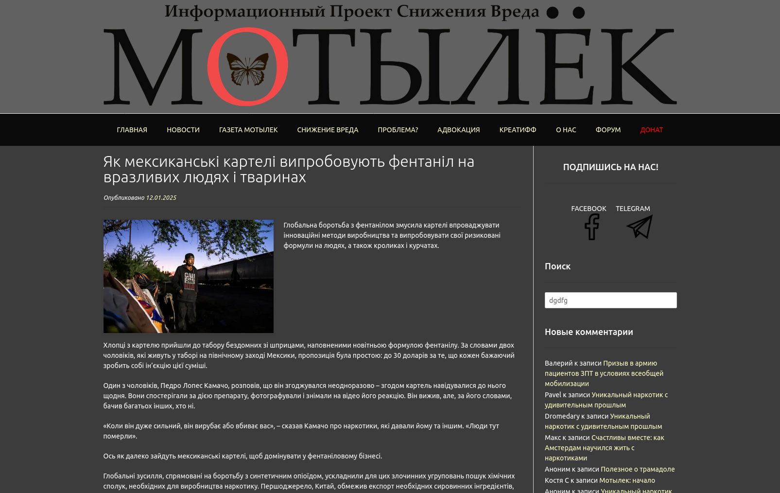 Screenshot of www.motilek.com.ua