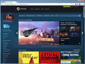 Screenshot of Steam 2017