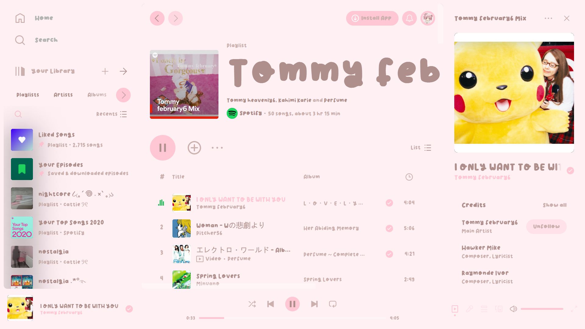 Screenshot of ꒰ spotify ꒱