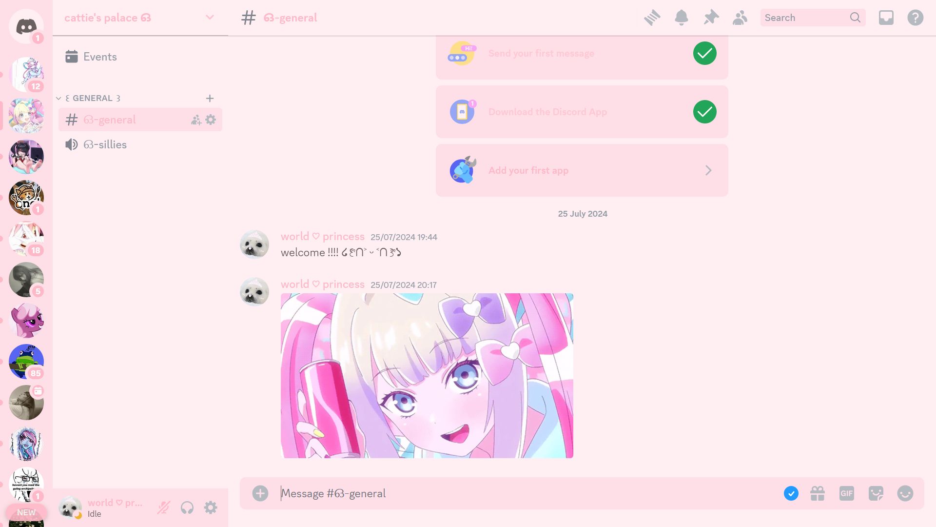 Screenshot of ꒰ discord ꒱