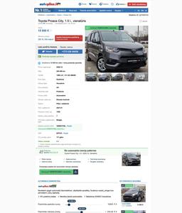 Screenshot of autoplius.lt - cleaner, no ads