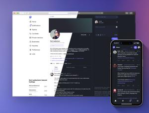 Screenshot of Mastodon Bird UI