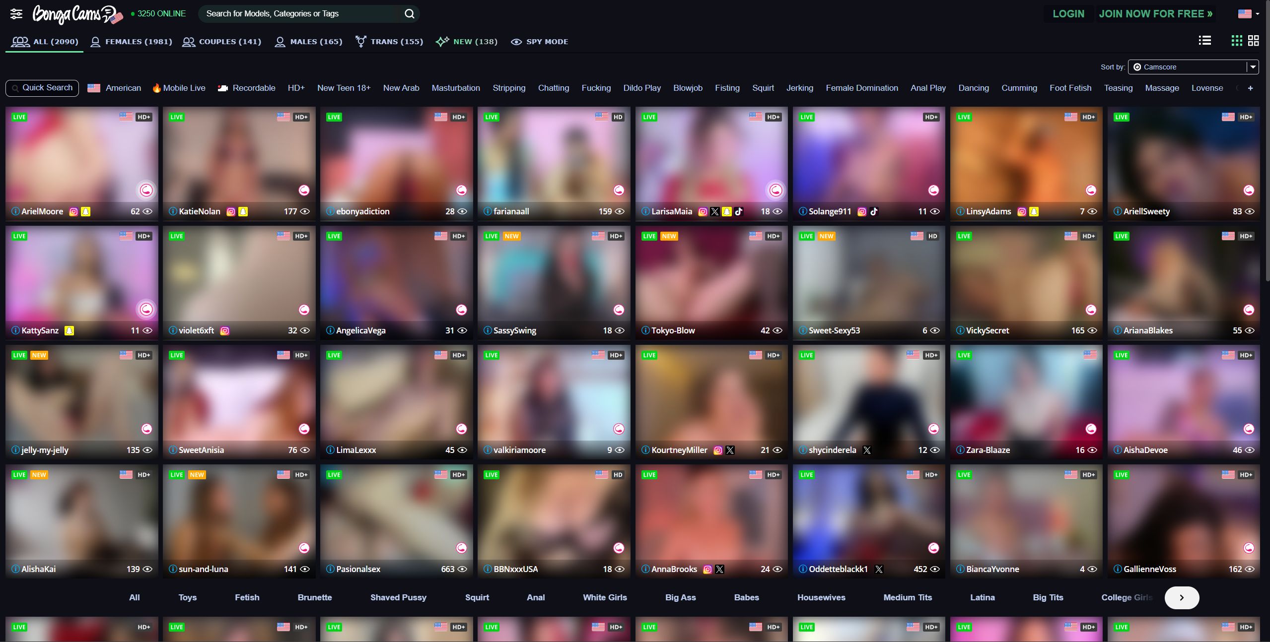 Screenshot of Dark Magic Bongacams