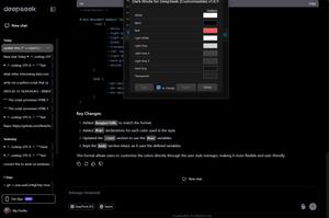 Screenshot of Dark Mode for DeepSeek [Customizable]