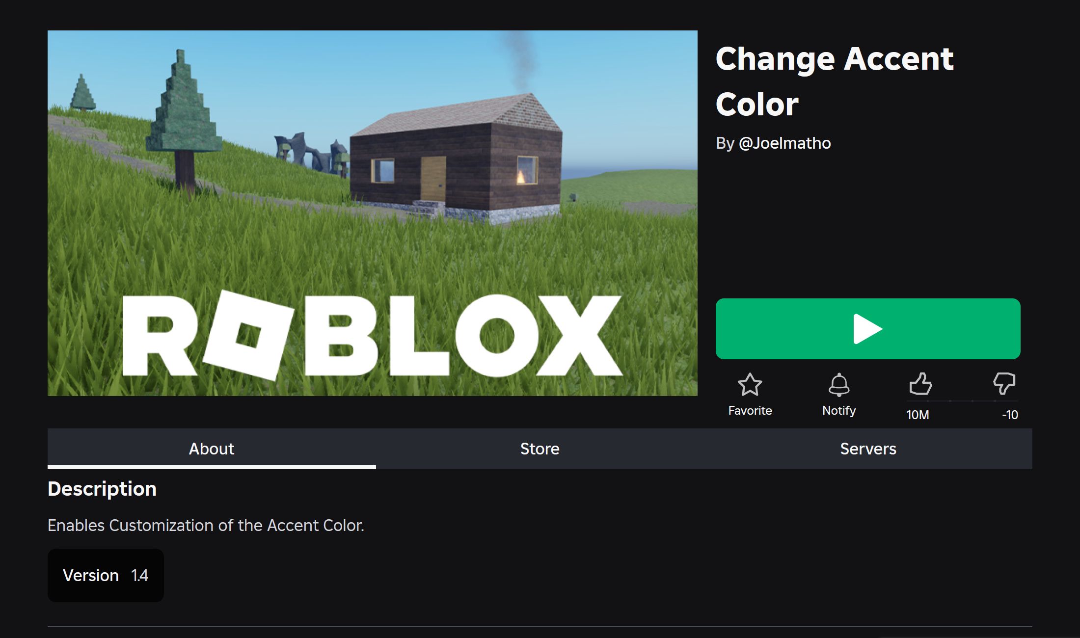 Screenshot of Change Accent Color