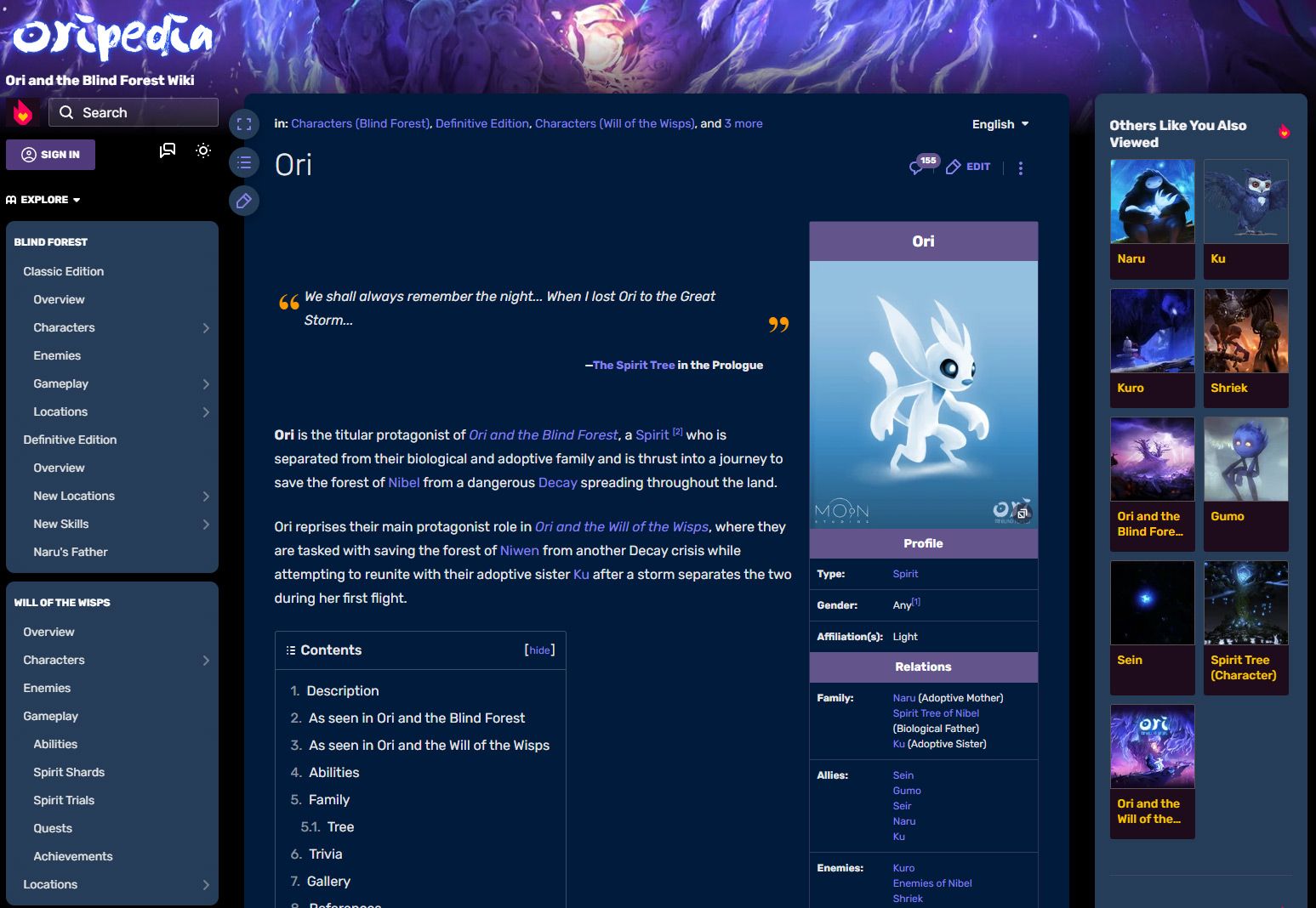 Screenshot of Fandom.com – Clean Enhanced Nav [Ath]