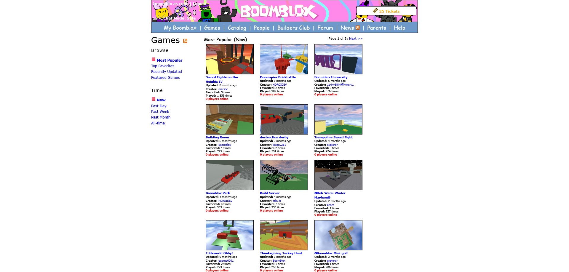 Screenshot of boomblox easter!