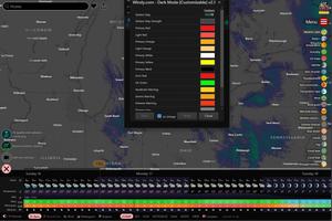 Screenshot of Windy.com - Dark Mode [Customizable]