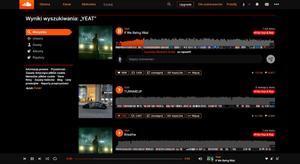 Screenshot of SoundCloud: red amoled