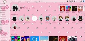 Screenshot of Pink Hello Kitty Roblox Theme ♡