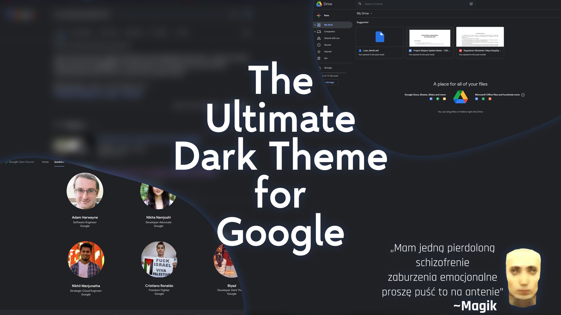Screenshot of Google Dark Theme [DEPRACATED]