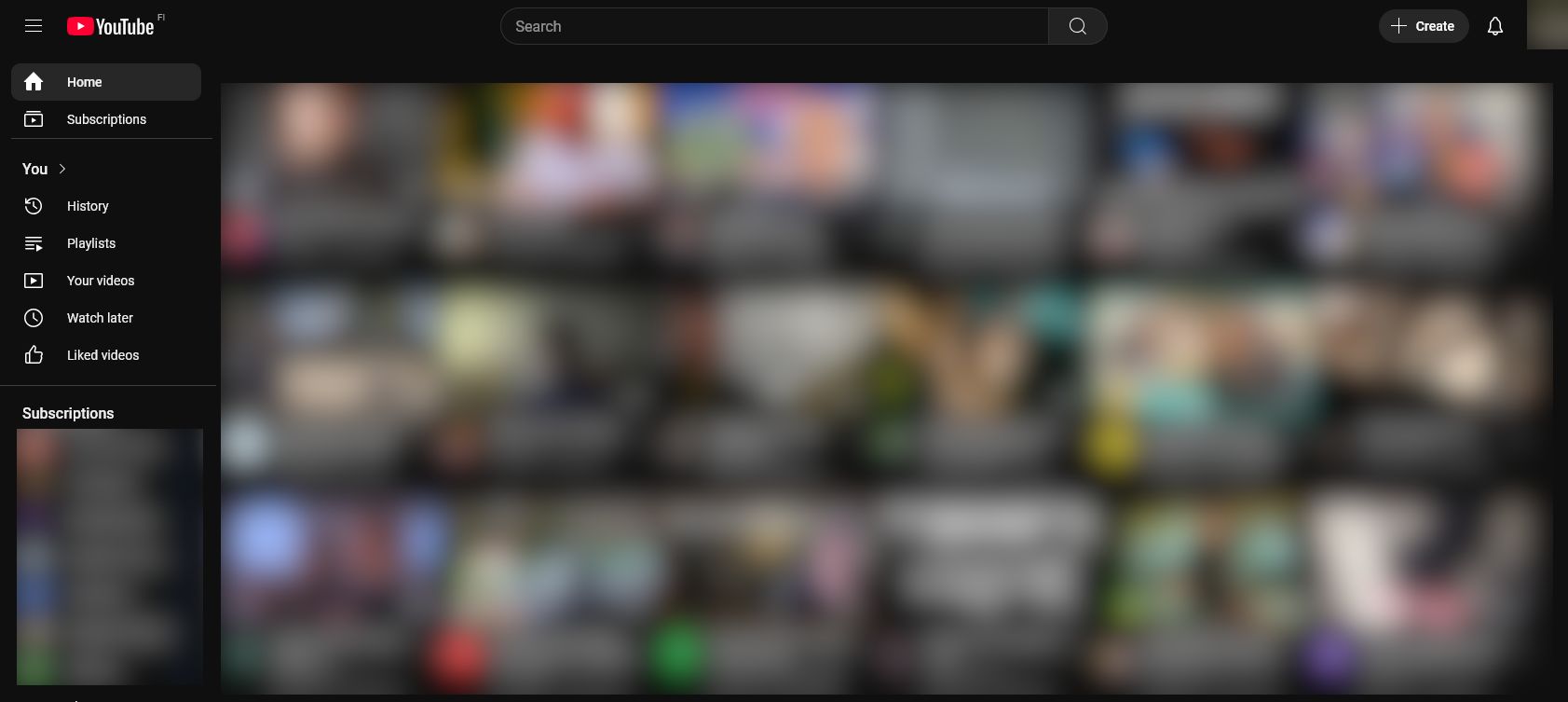 Screenshot of Youtube 6 grid + some tweaks