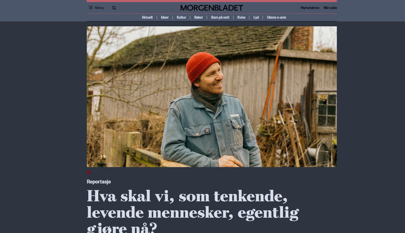 Screenshot of Morgenbladet Nord Dark