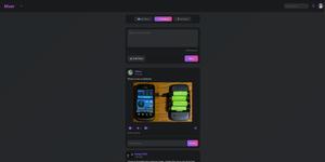 Screenshot of meersocial.me dark mode