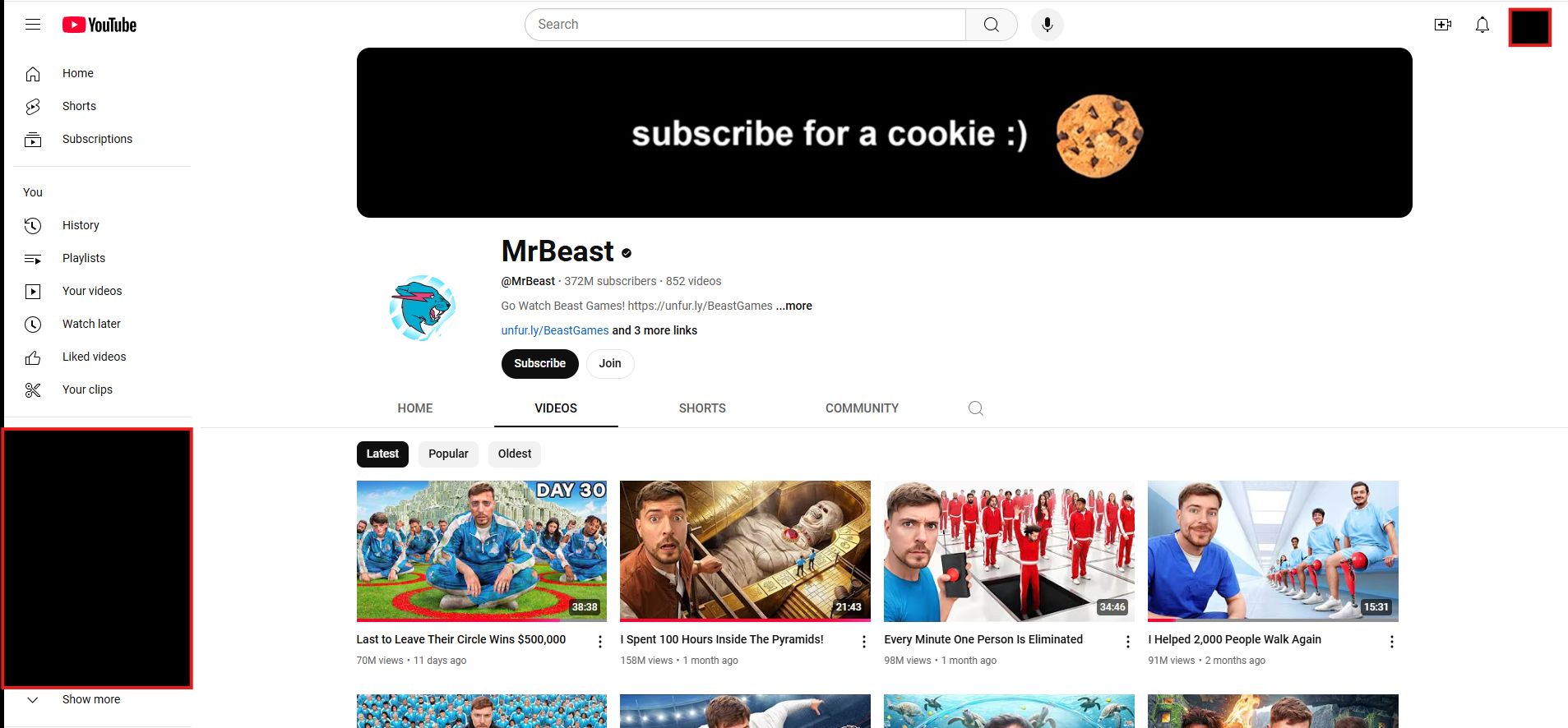 Screenshot of YouTube - Late 2022 Rounded Design