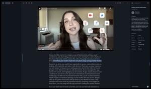 Screenshot of Larger Video In Readwise Reader