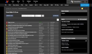 Screenshot of JVC forum dark