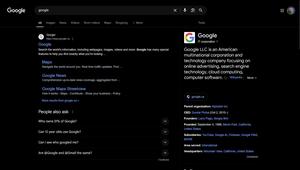 Screenshot of google at night