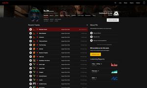 Screenshot of last.fm Dark Mode