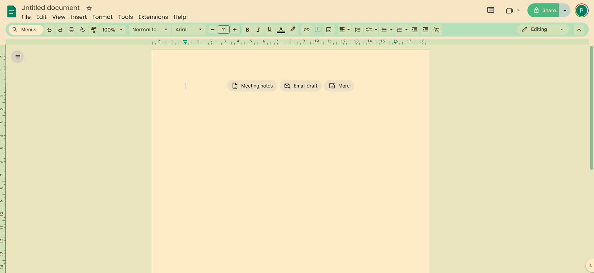 Screenshot of Veronesify google docs