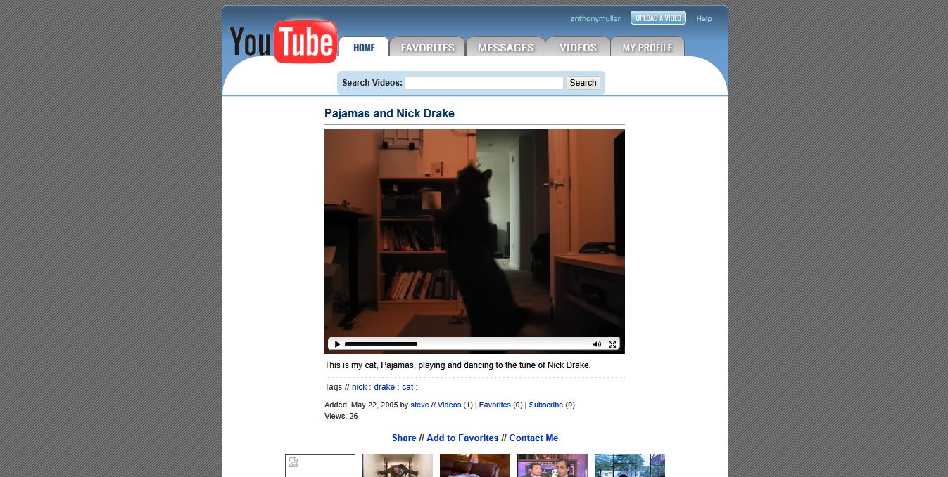 Screenshot of Realistic 2005 YouTube theme for BitVide