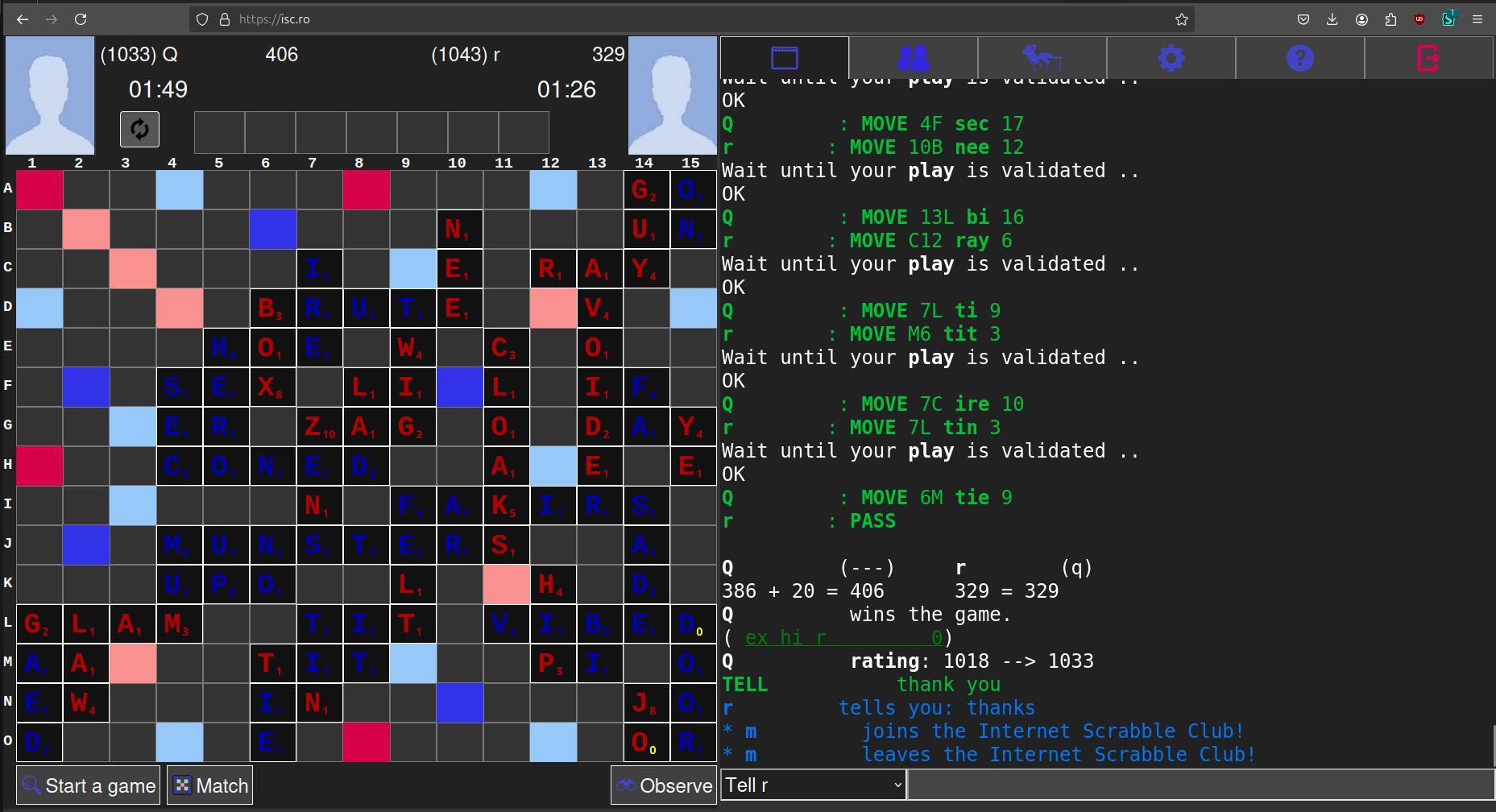 Screenshot of isc.ro Dark Theme