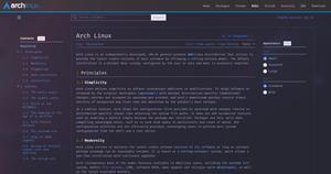 Screenshot of *.archlinux.org Dracula like Theme