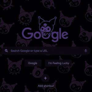 Screenshot of KUROMI DARK NEW TAB PAGE