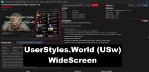 Screenshot of UserStyles.World (USw) - WideScreen v.60