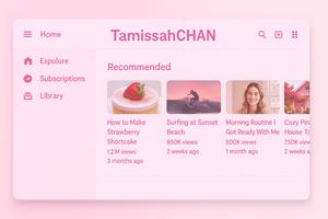 Screenshot of YouTube Pink by TamissahCHAN